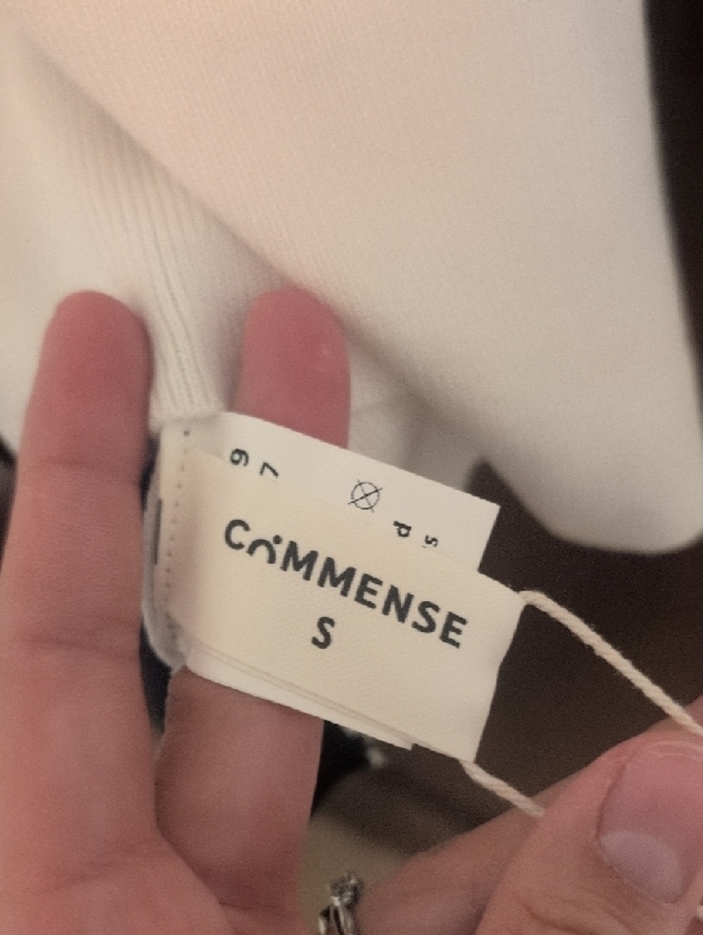 Commense Black Crewneck Sweater with White Trim - Picture 4 of 5